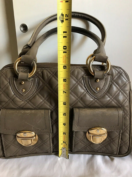 MARC JACOBS brown Leather Quilted Handbag
