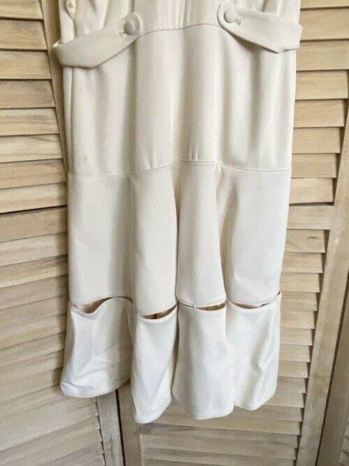 zac posen white new symmetrical cream color small msrp