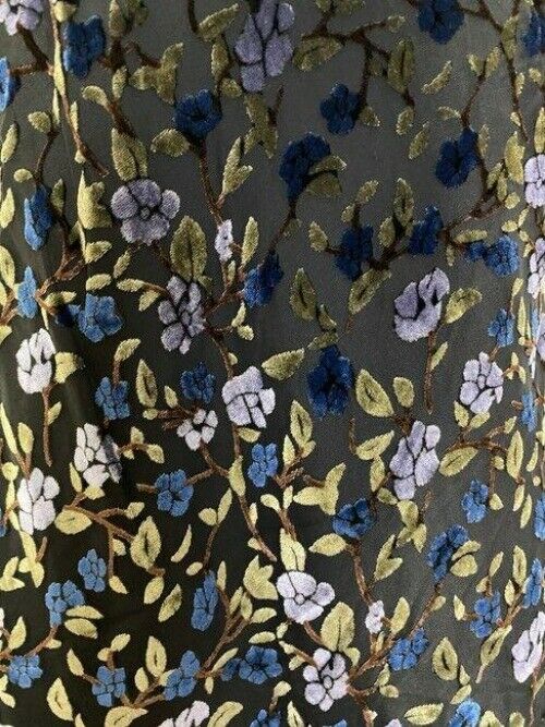 nicole miller gray blue gold new floral msrp