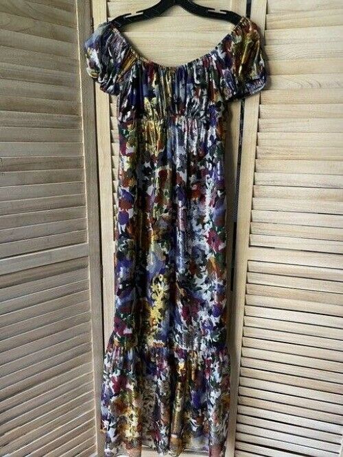 nicole miller multicolor floral msrp long casual maxi dress