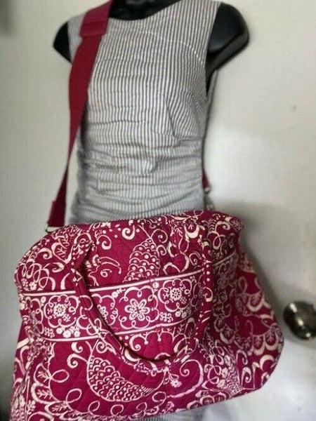 Vera Bradley Xl Duffel Msrp Red White Weekendtravel Bag
