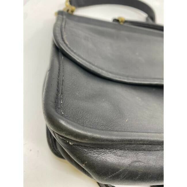 COACH Vintage Black Leather Crossbody Bag