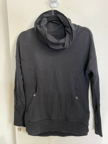 LULULEMON Womens Black Long Sleeves Stylish Sweaters Size: 4