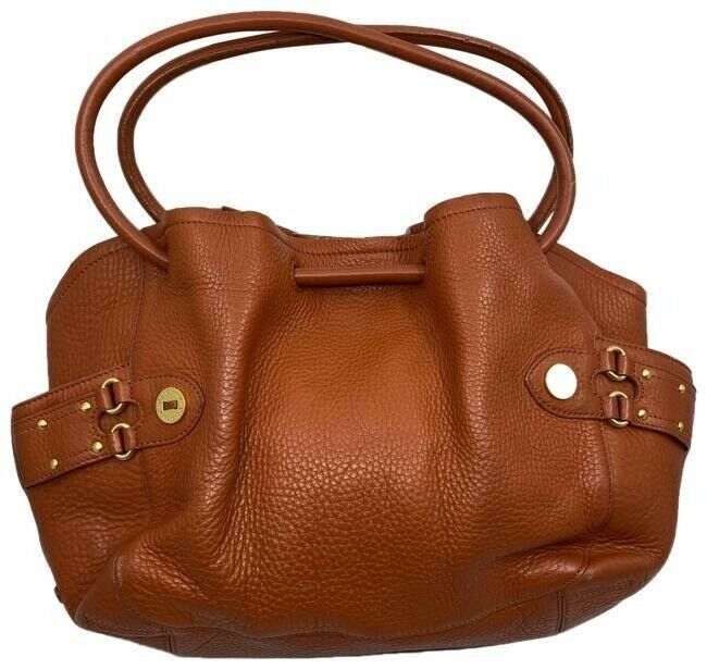 cole haan xl orange leather shoulder bag