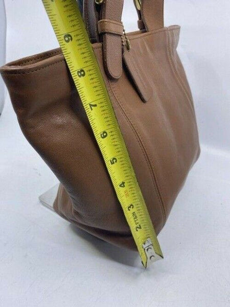 coach shoulder bag vintage handbag great find brown leather tote