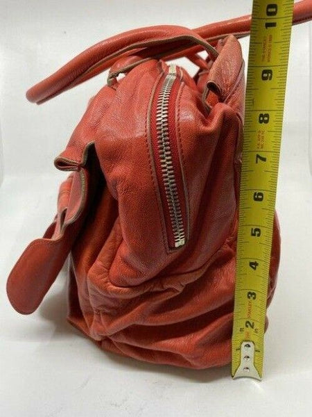 chloe red leather shoulder bag