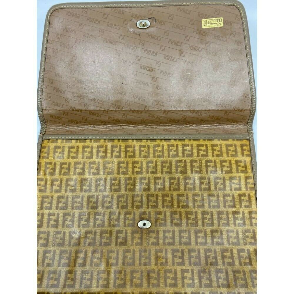 Vintage FENDI Brown Clutch