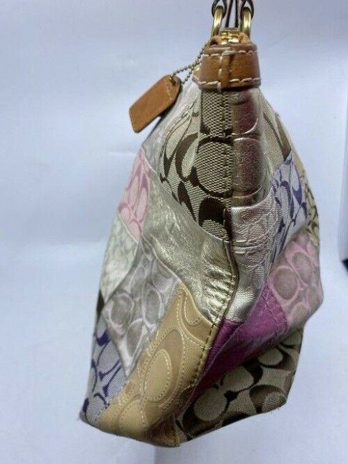 coach bag medium large patch work multicolor tote