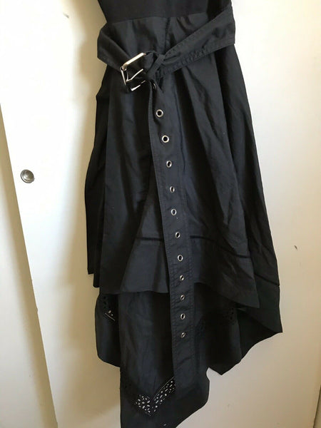 PHILLIP LIM Black Belted Hankerchief Shirt Dress Size 0