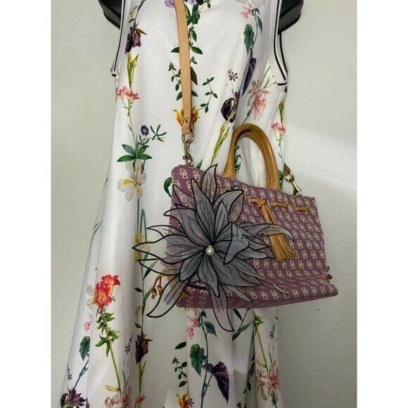 DOONEY & BOURKE Purple White Tan Tote Crossbodybag