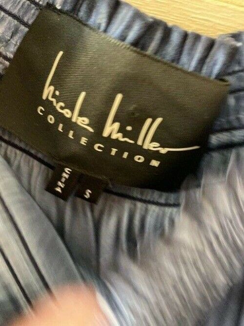 Nicole Miller blue off shoulder msrp small blouse