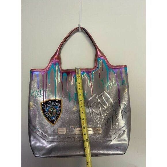 Botkier Leather Handbag Customized W Graffiti