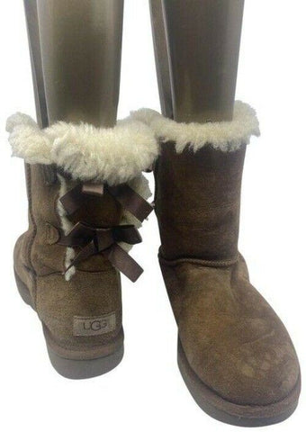 Ugg Australia Tan Back Ties Mid Height Bootsbooties Size Us