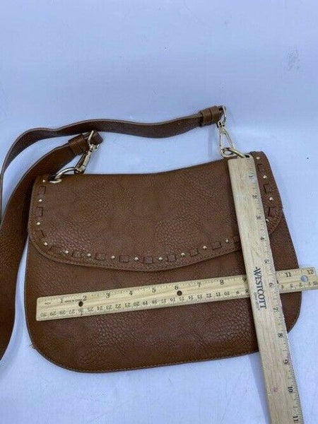 steve madden brown leather cross body bag