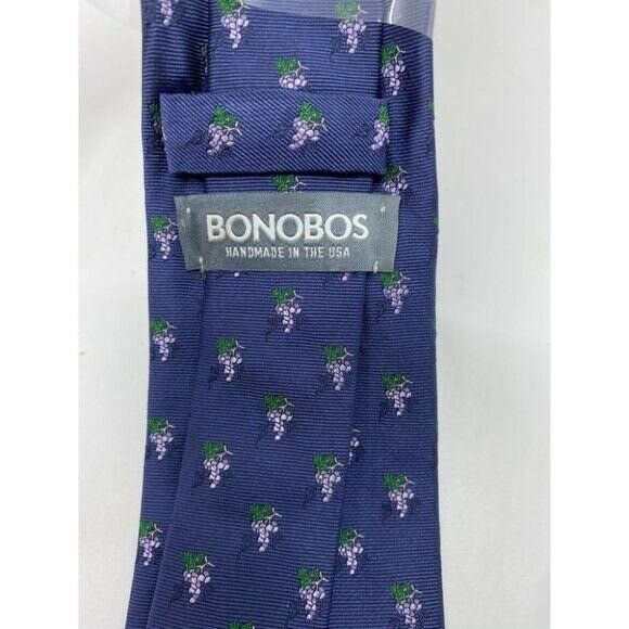 New! BONOBOS Navy Premium Neck Tie Made in USA