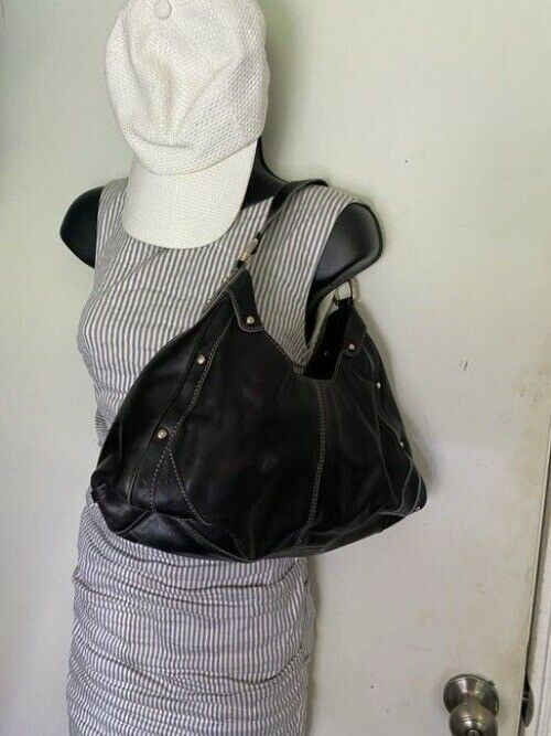 Cole Haan Medium Black Leather Shoulder Bag