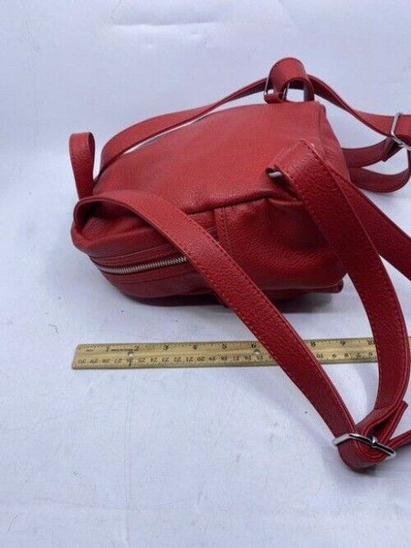 Steve Madden Mini Red Faux Leather Backpack