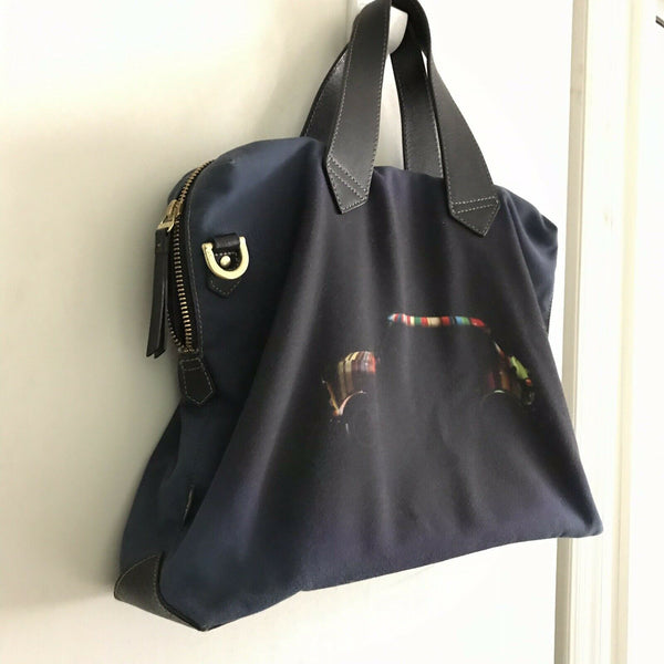PAUL SMITH Navy Fabric Messneger Bag