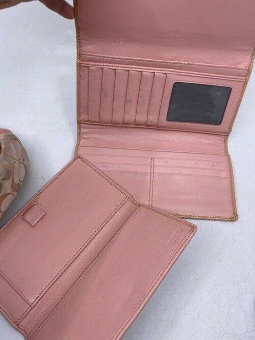 coach msrp pink silver fabric cross body bag