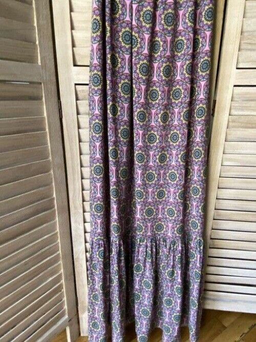 nicole miller pink blue yellow msrp long casual maxi dress