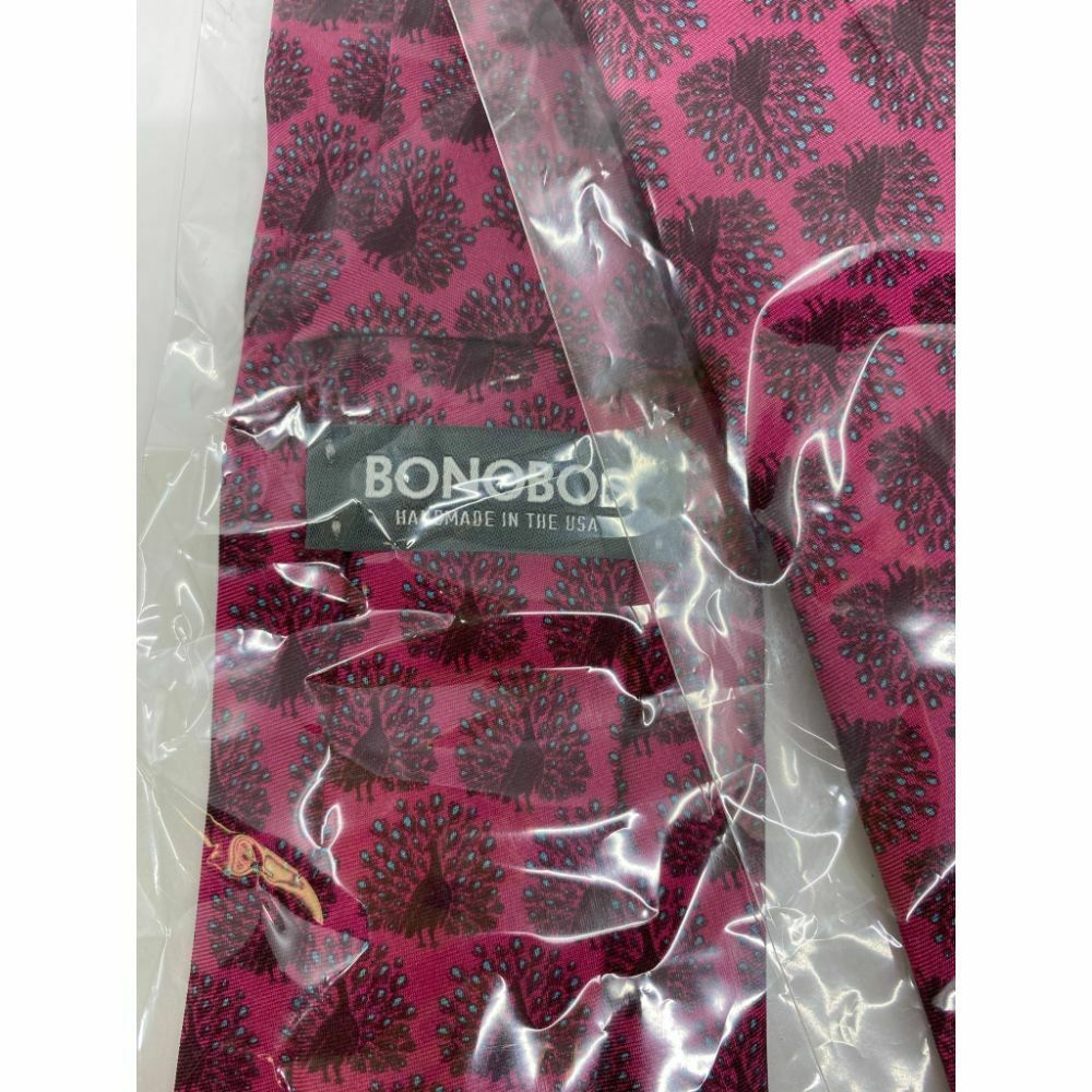 New! BONOBOS Pink Animal Print Neck Tie Msrp 95
