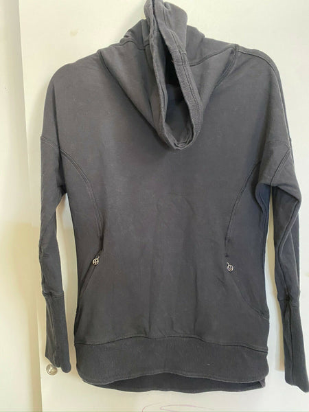 LULULEMON Womens Black Long Sleeves Stylish Sweaters Size: 4