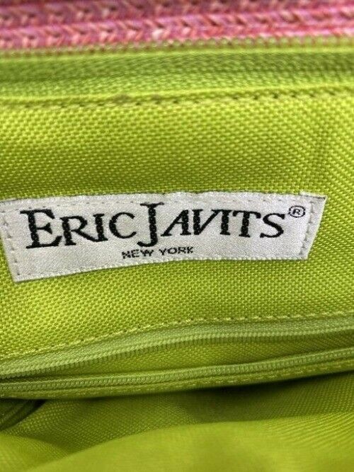 Eric Javits Shopper Pinkgreen Weave Shoulder Bag