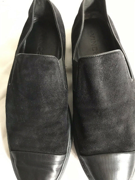 Vince Black Suede Loafers Size 9