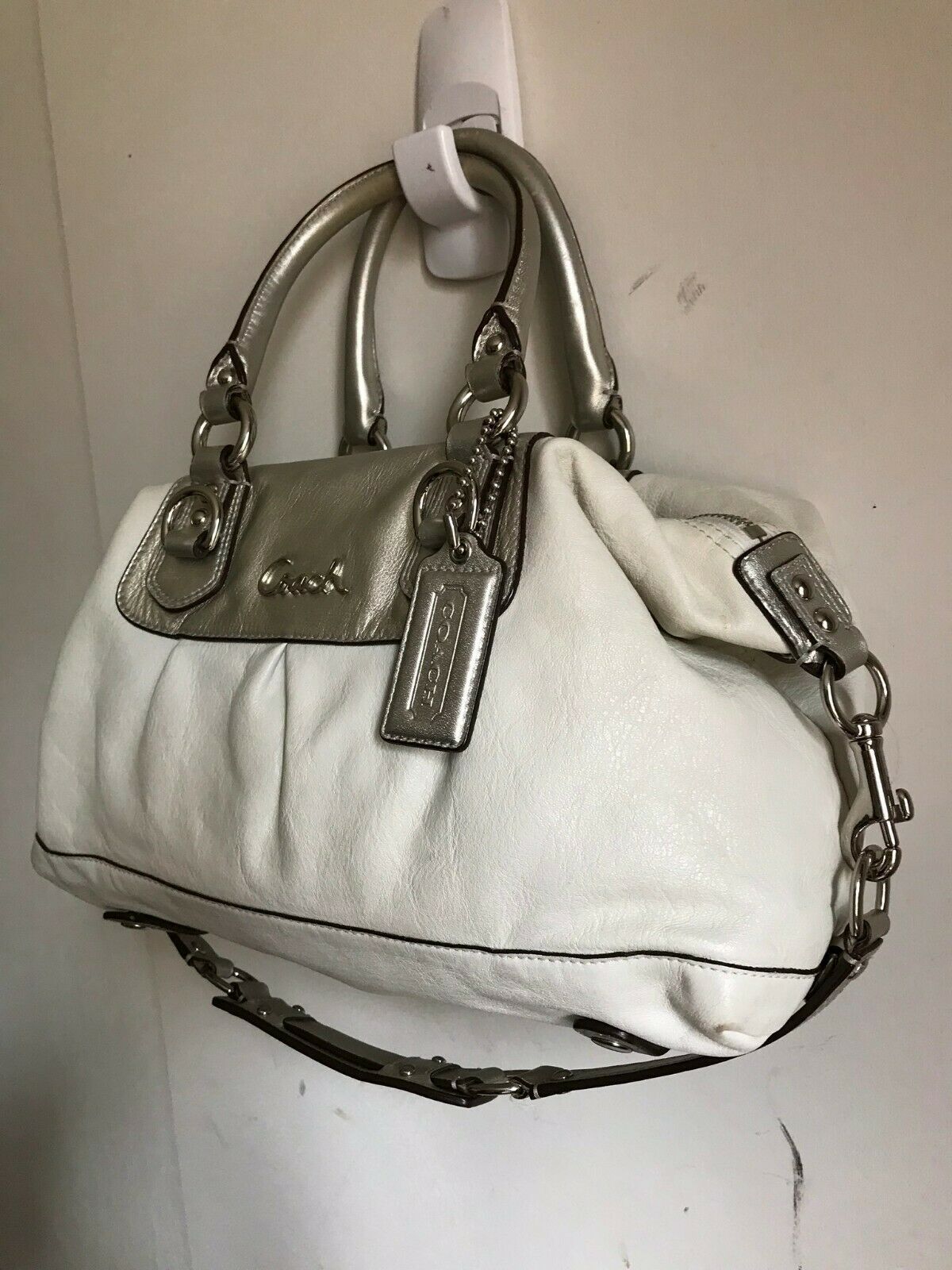 Coach shoulder bag - White Leather