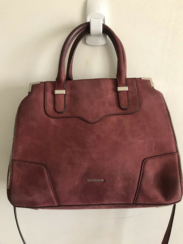 REBECCA MINKOFF Red Suede Tote Bag