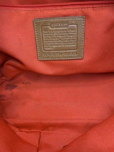 Coach Shoulder Bag Medium Msrp Beige Brown Jacquard Fabric Tote