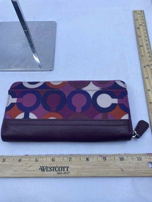 Coach Multi Color Accordion Large Wallet