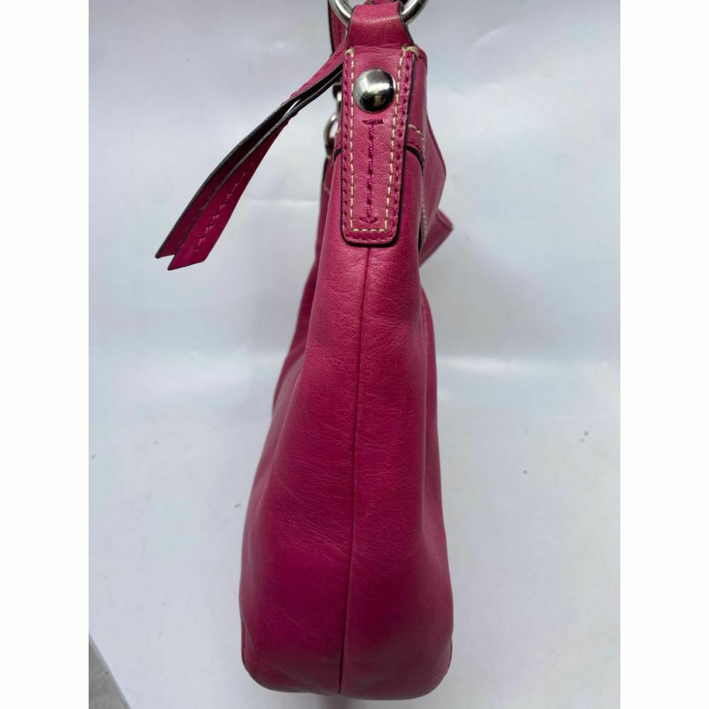 COACH Medium/ Large Leather Dark Pink Shoulder Bag