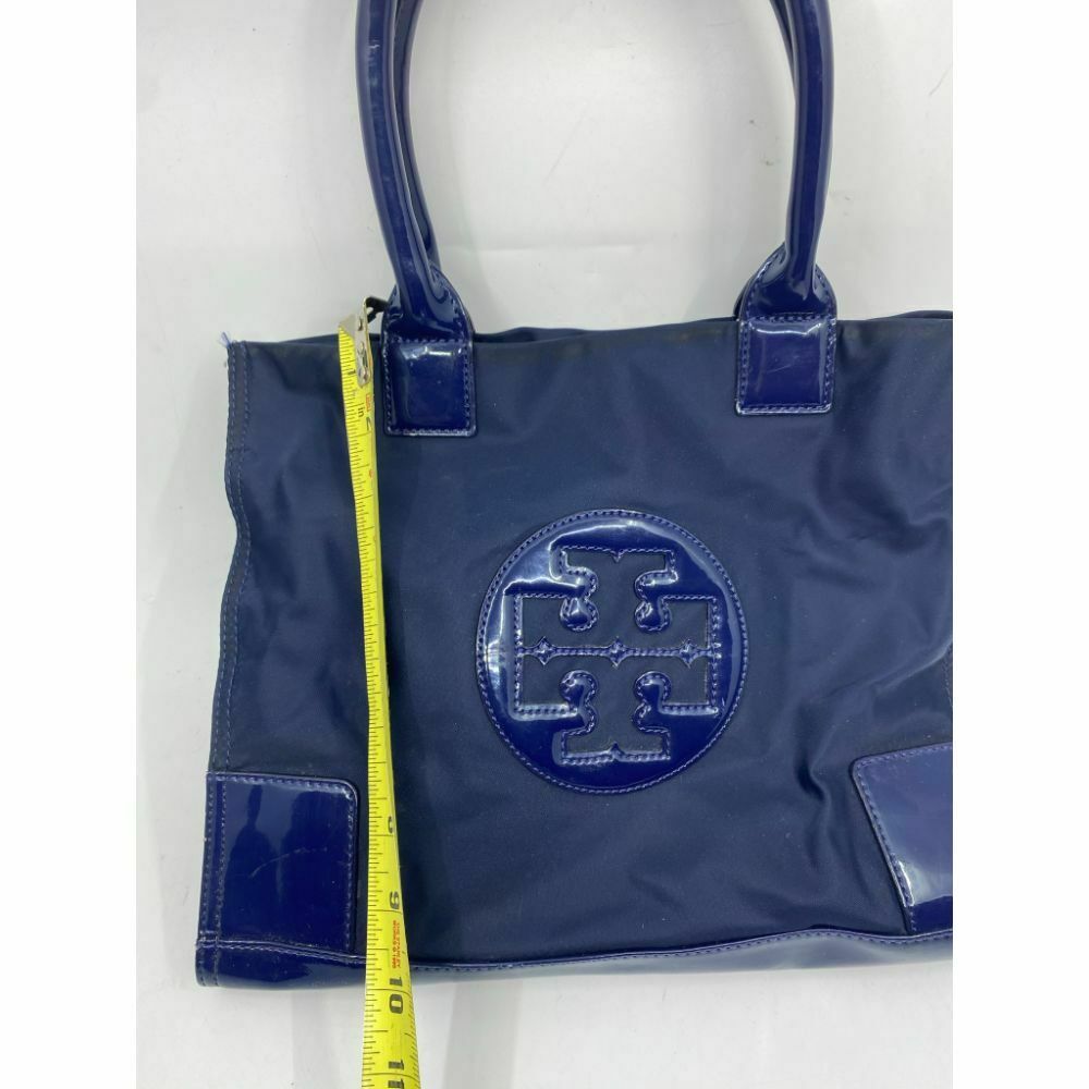 TORY BURCH Navy Nylon Medium Tote w/ Patent Logo