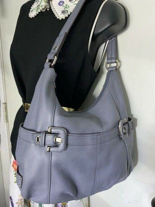 tignanello bag light purple leather tote