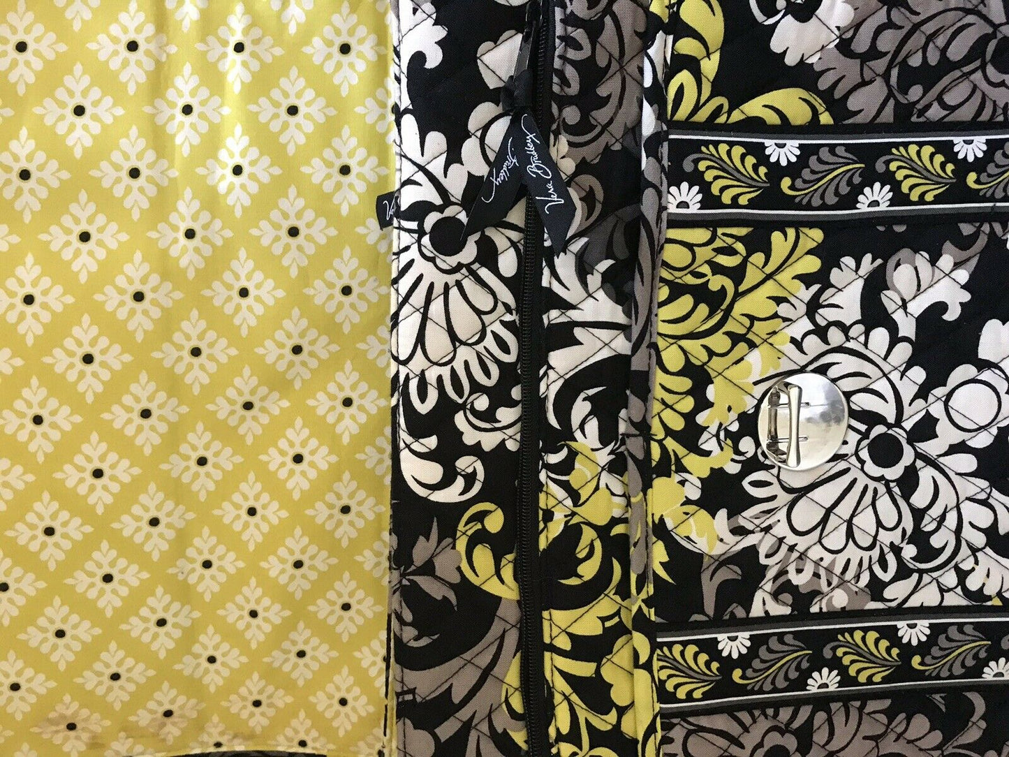 Vera Bradley Yellow/ Black Messenger/ Computer Bag