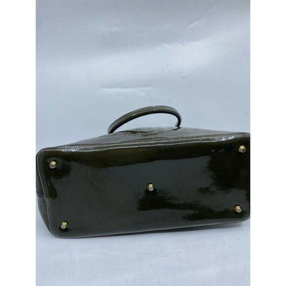 Arcadia Olive Patent Leather Handbag