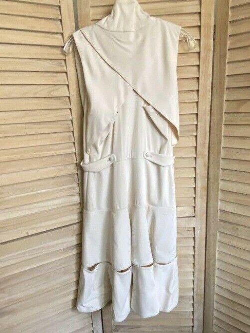 zac posen white new symmetrical cream color small msrp