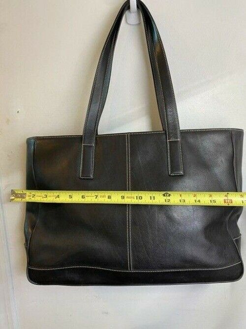coach bag xl vintage black leather tote
