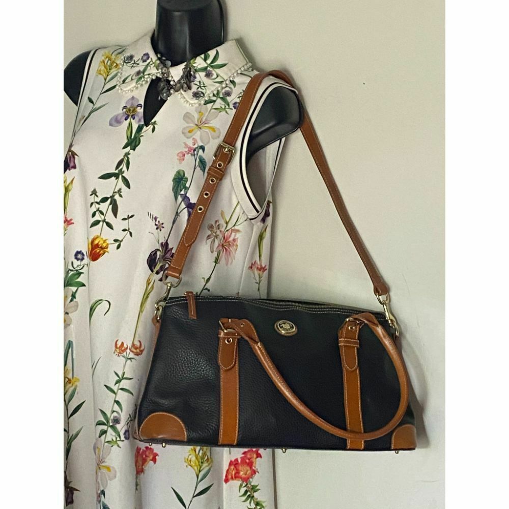 DOONEY & BOURKE Black Vintage Leather Shoulder Bag