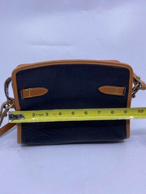 dooney and bourke vintage classic brown black leather cross body bag