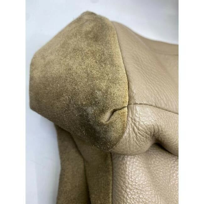 coach large eddie triple compartment tan leather shoulder bag