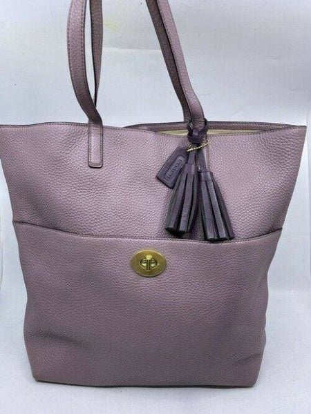Coach shopping xl great condition msrp purple leather tote