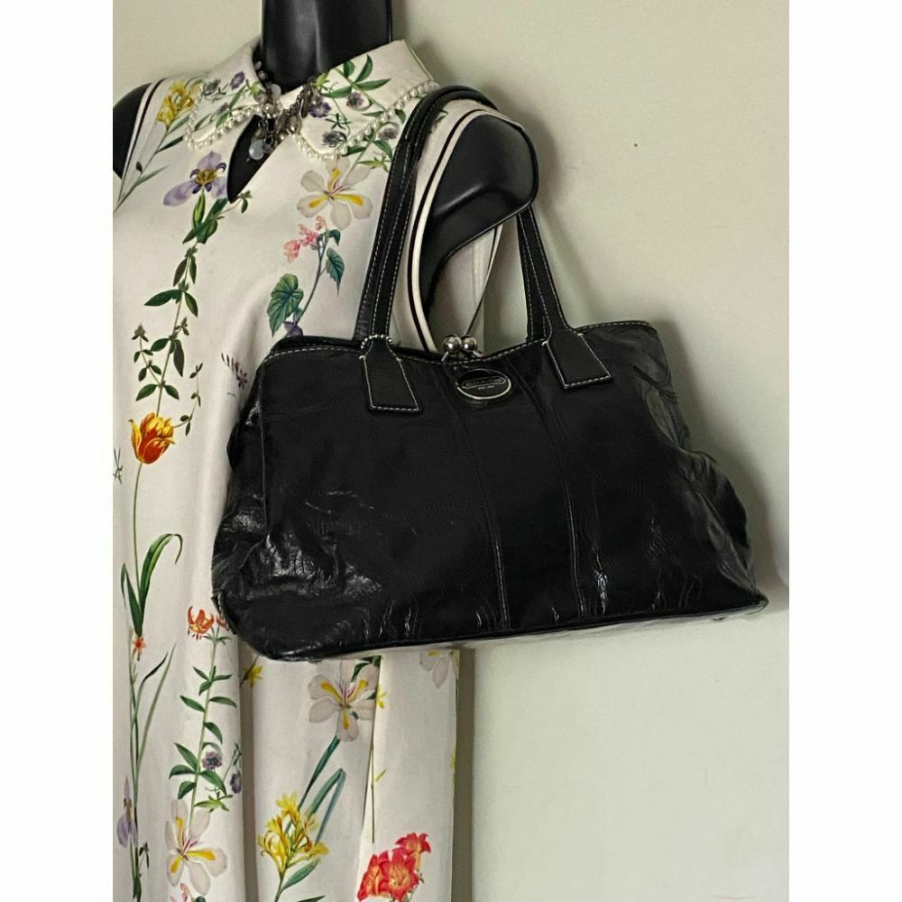 COACH Large Patent Leather Black Shoulder Bag
