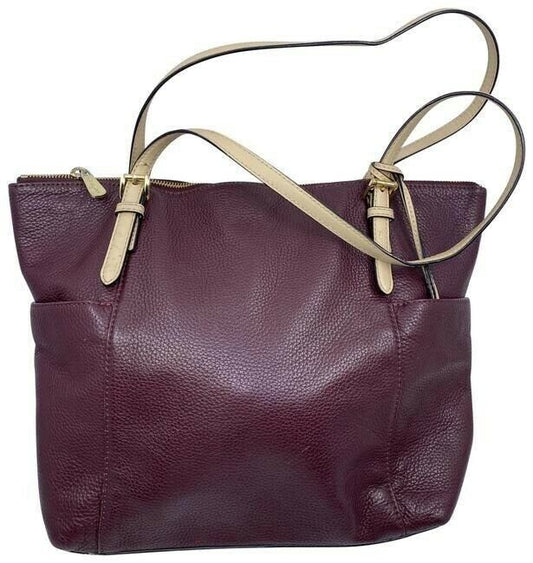 michael kors large msrp burgundy leather shoulder bag