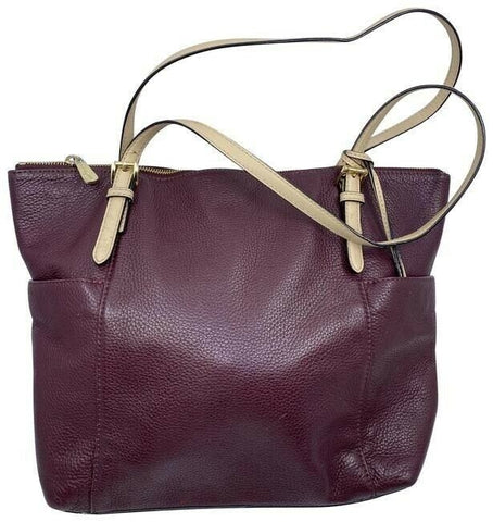 michael kors large msrp burgundy leather shoulder bag