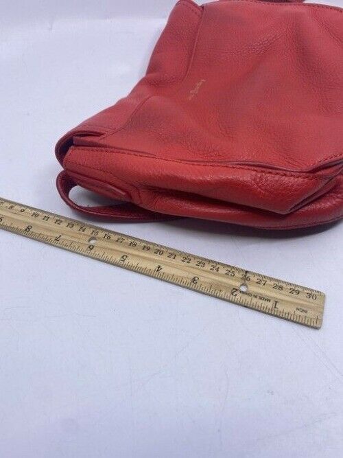 Vera Bradley Carson Saddle Red Leather Cross Body Bag