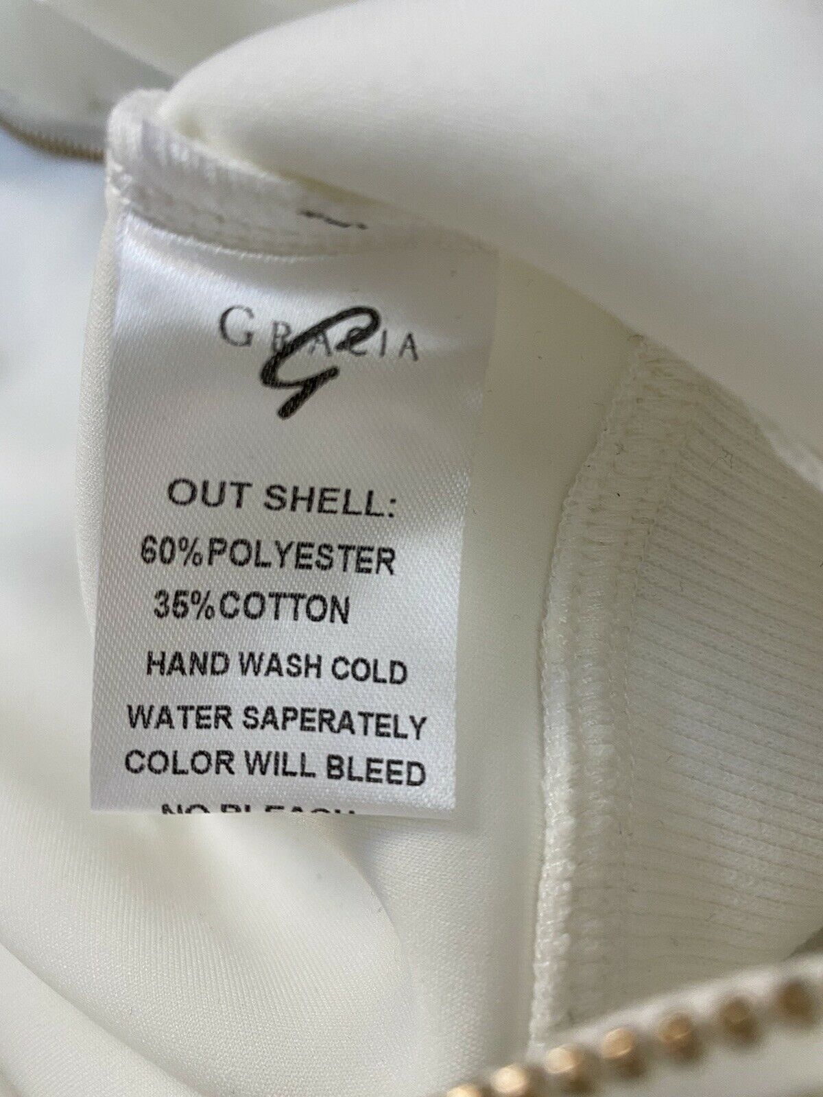 NWT! GRACIA White Zip Ruffled Light jacket S/M/L