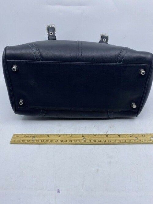 Coach Hampton Doctor Satchel Black Leather Tote