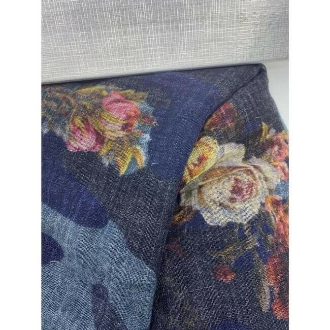 NWT! FRANCO FERRARI Floral Silk Scarf Bergorf Goodman Exclusive $350